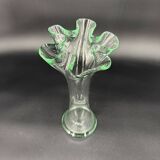 Blown glass vase in free form