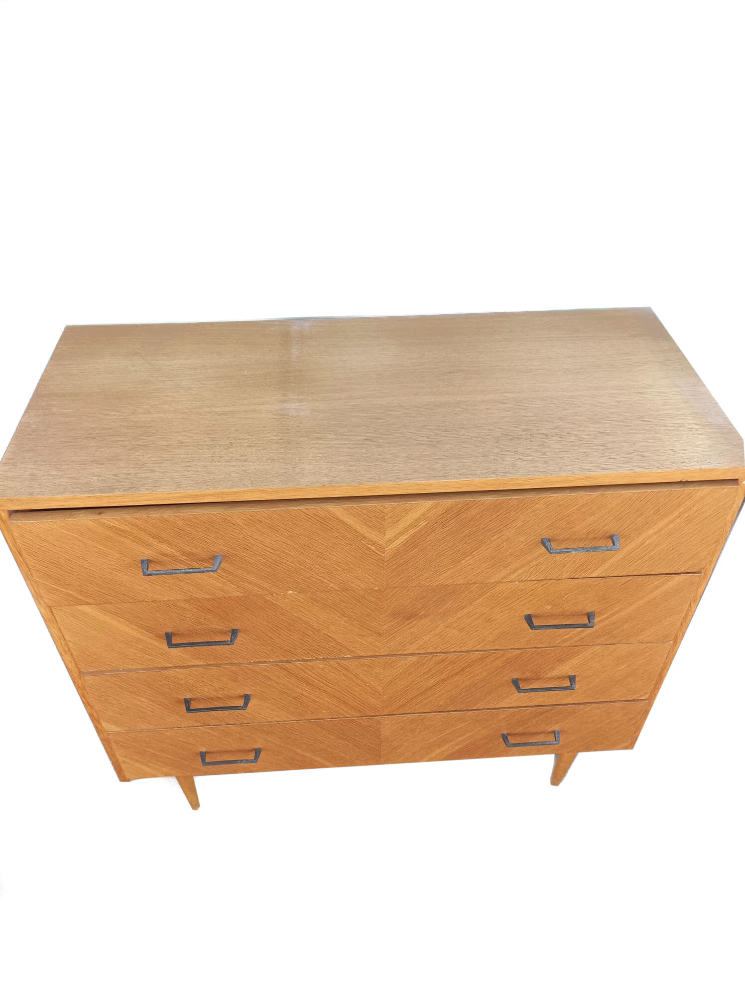 Commode furniture sideboard light wood 4 drawers Scandinavian vintage