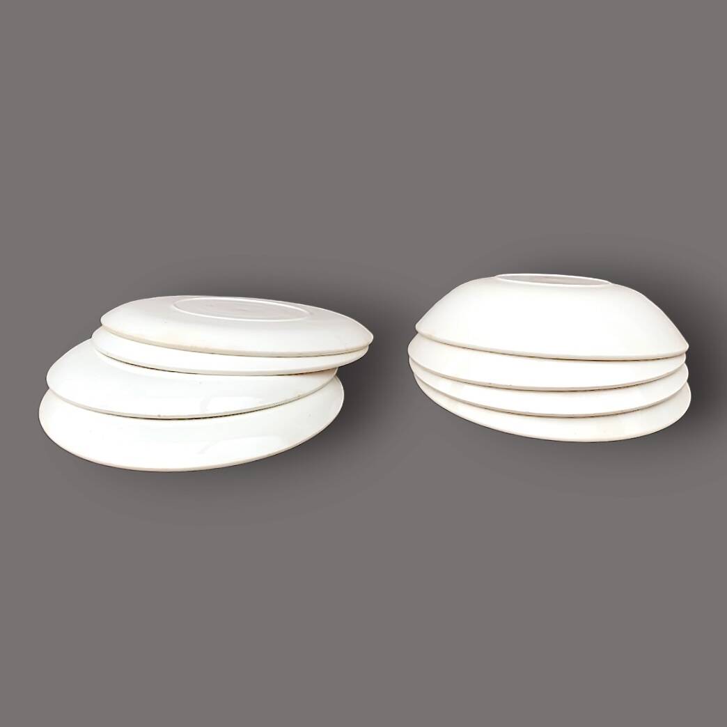 Set of 8 vintage Salins plates – Deauville Corail model
