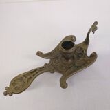 Rat de cave en bronze cygne/ bougeoir ancien