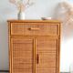 Buffet rotin vintage circa années 70