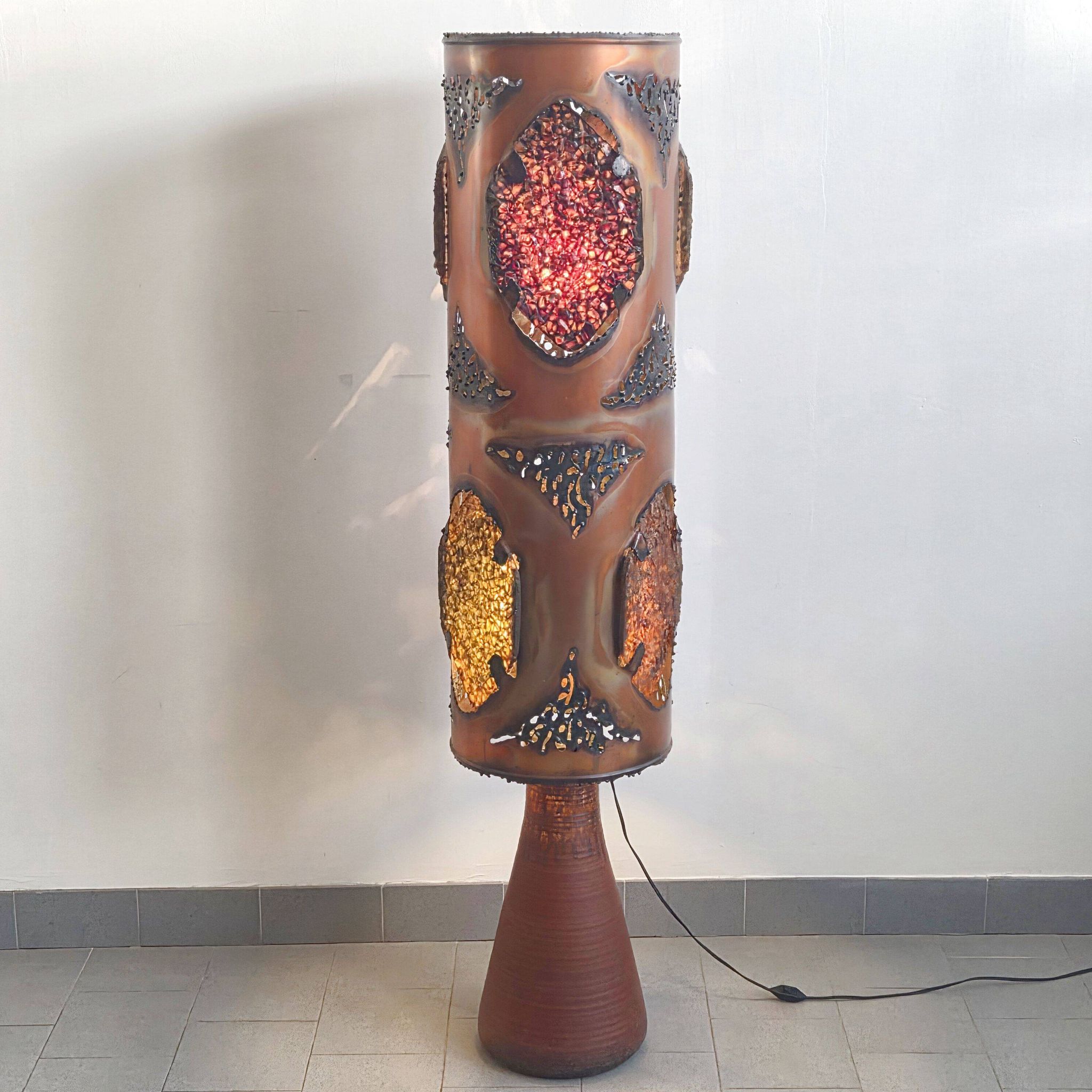 Accolay vintage brutalist floor lamp 1970