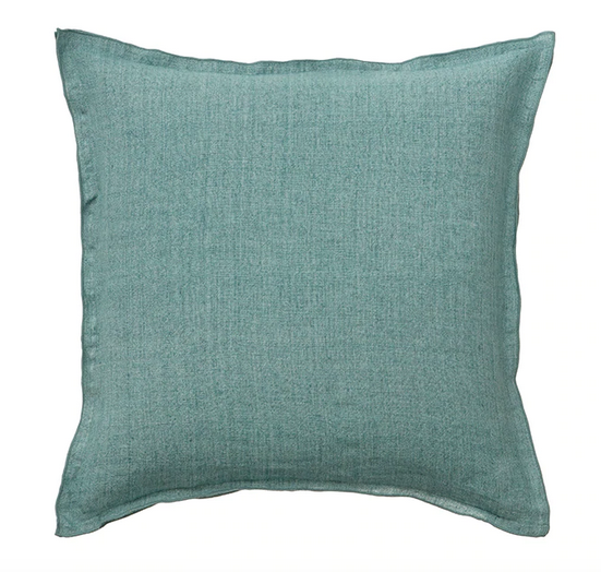 Coussin en lin 50x50cm vert d'eau
