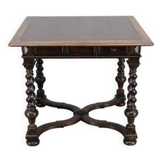 Table de jeu/cartes ancienne en hêtre, Tchécoslovaquie