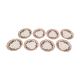 Set of 8 ancient porcelain saucers from Limoges a. Lanternier - cie