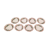 Set de 8 anciennes soucoupes en porcelaine de Limoges a. Lanternier & cie