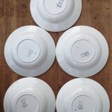 Old soup plates, "Françoise" model, Badonviller factory