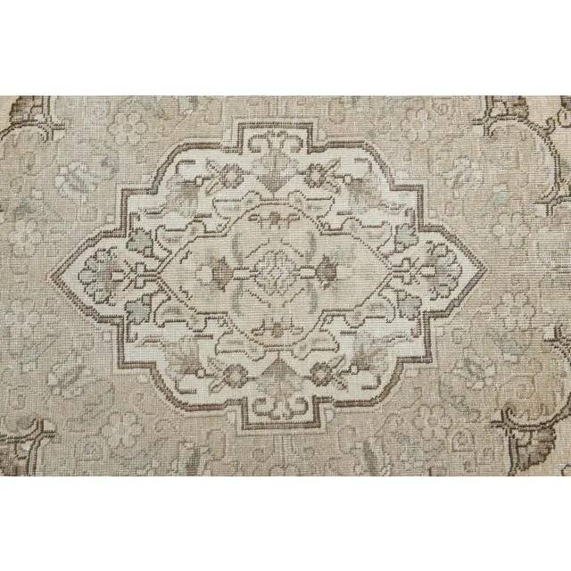 1970s Vintage Persian Handmade Wool Cotton Orange Area Rug 290x372