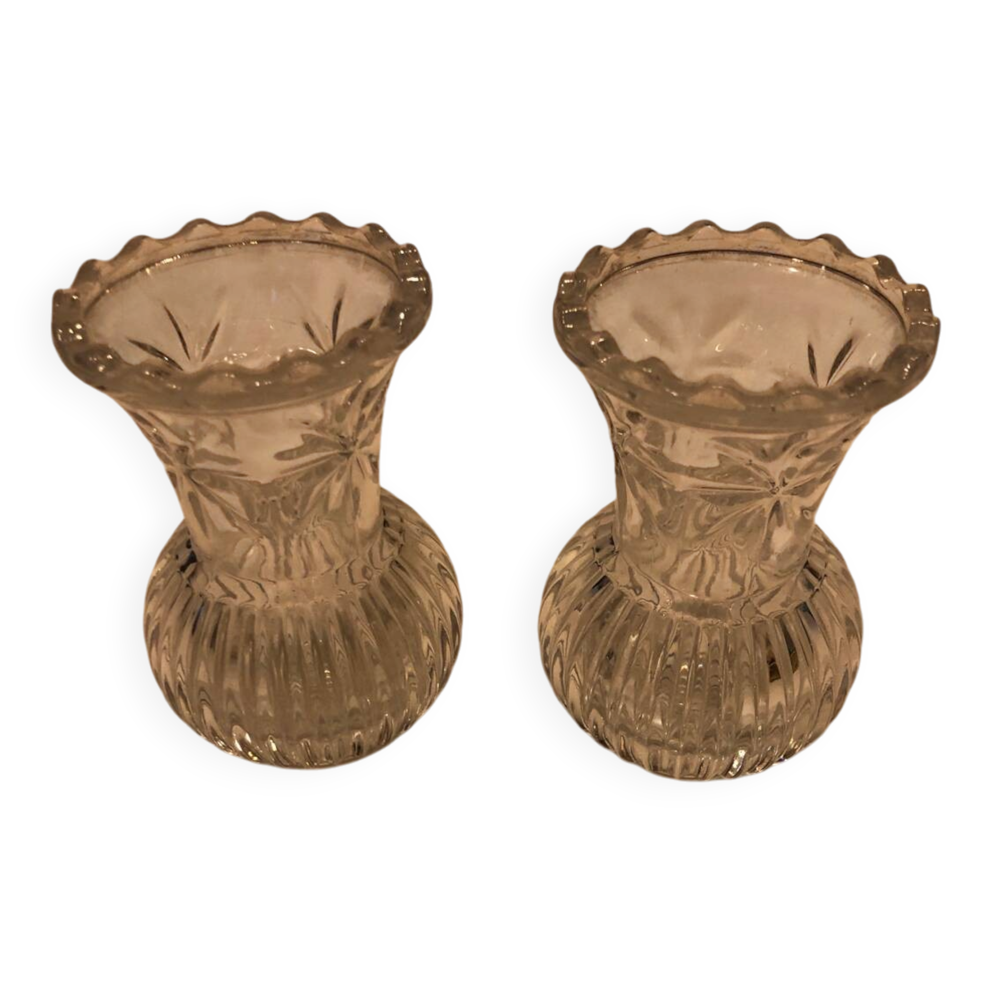 Small crystal vases