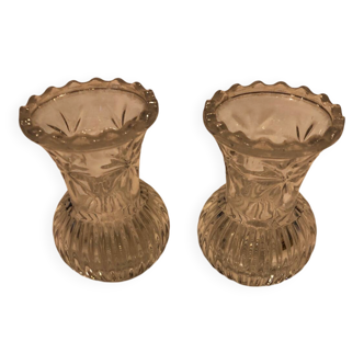 Small crystal vases