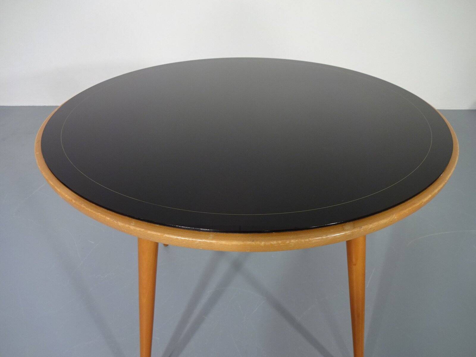 Glass and cherrywood table, 1960s