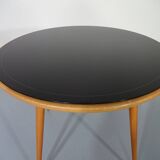 Glass and cherrywood table, 1960s