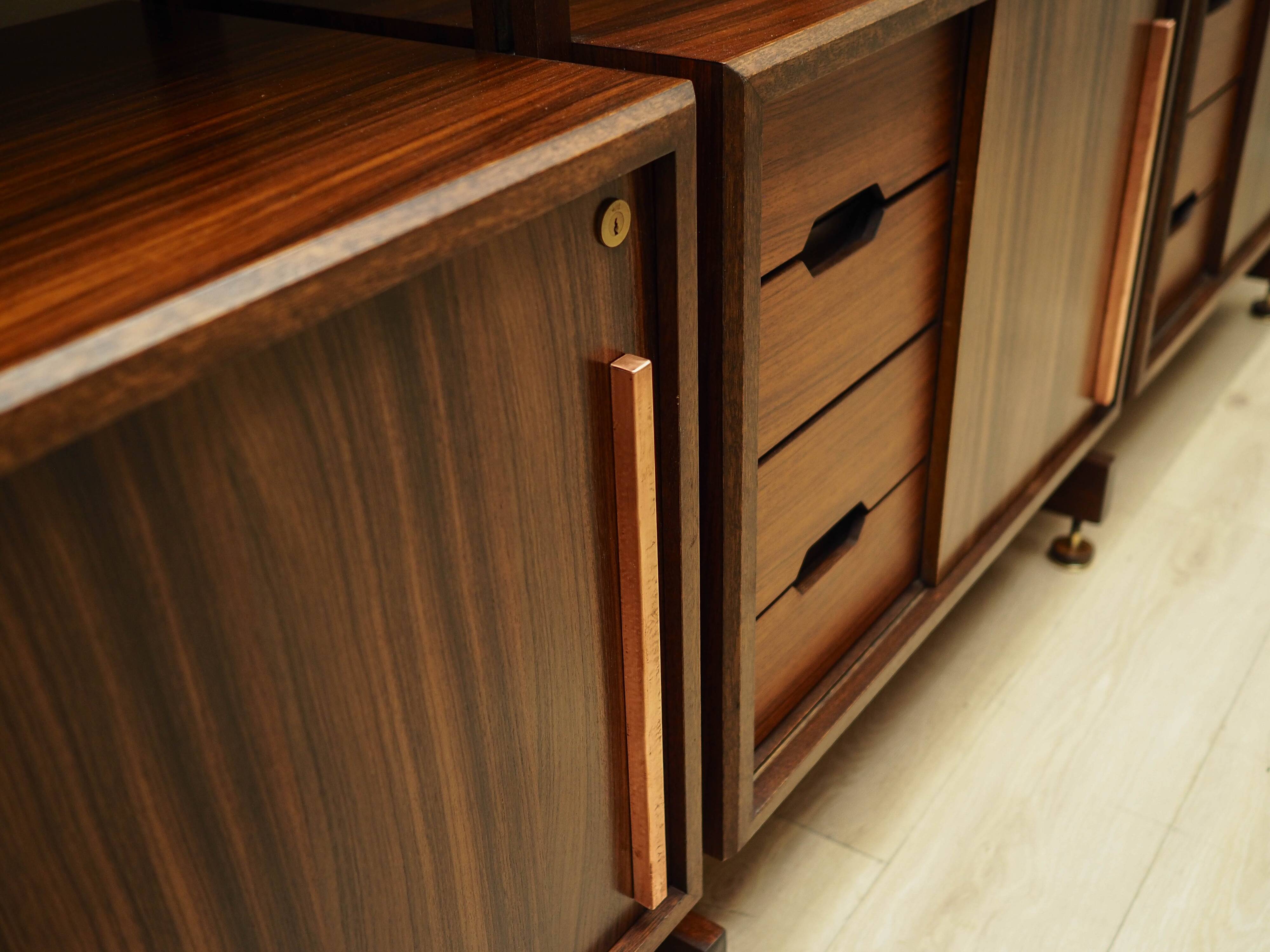 Rosewood modular shelving unit, Italian design, 1960s, production: Italy