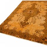 Overdyed Wool Vintage Handmade Carved Rug 168 cm x 282 cm