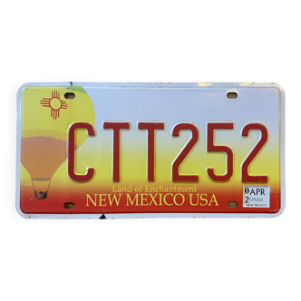 New Mexico plate CTT 252