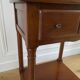 Nightstand, vintage side table with a drawer and a low shelf in solid wood