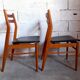 Pair of vintage Scandinavian chairs in teak 50s 60s