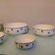 Suite of five salad bowls decor Claudius des faienceries de Badonviller, 50/60