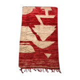 Moroccan Berber carpet Boujaad red and ecru 2,41 x 1.35 m