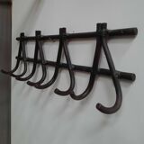 Bamboo wall mounted coat rack