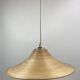 Lampe à suspension Pencil Split Reed, rotin, bambou et laiton, Italie, années 1970