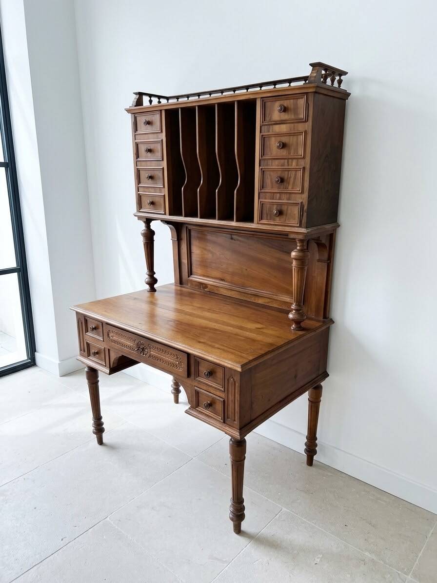 Classic wooden tiered desk