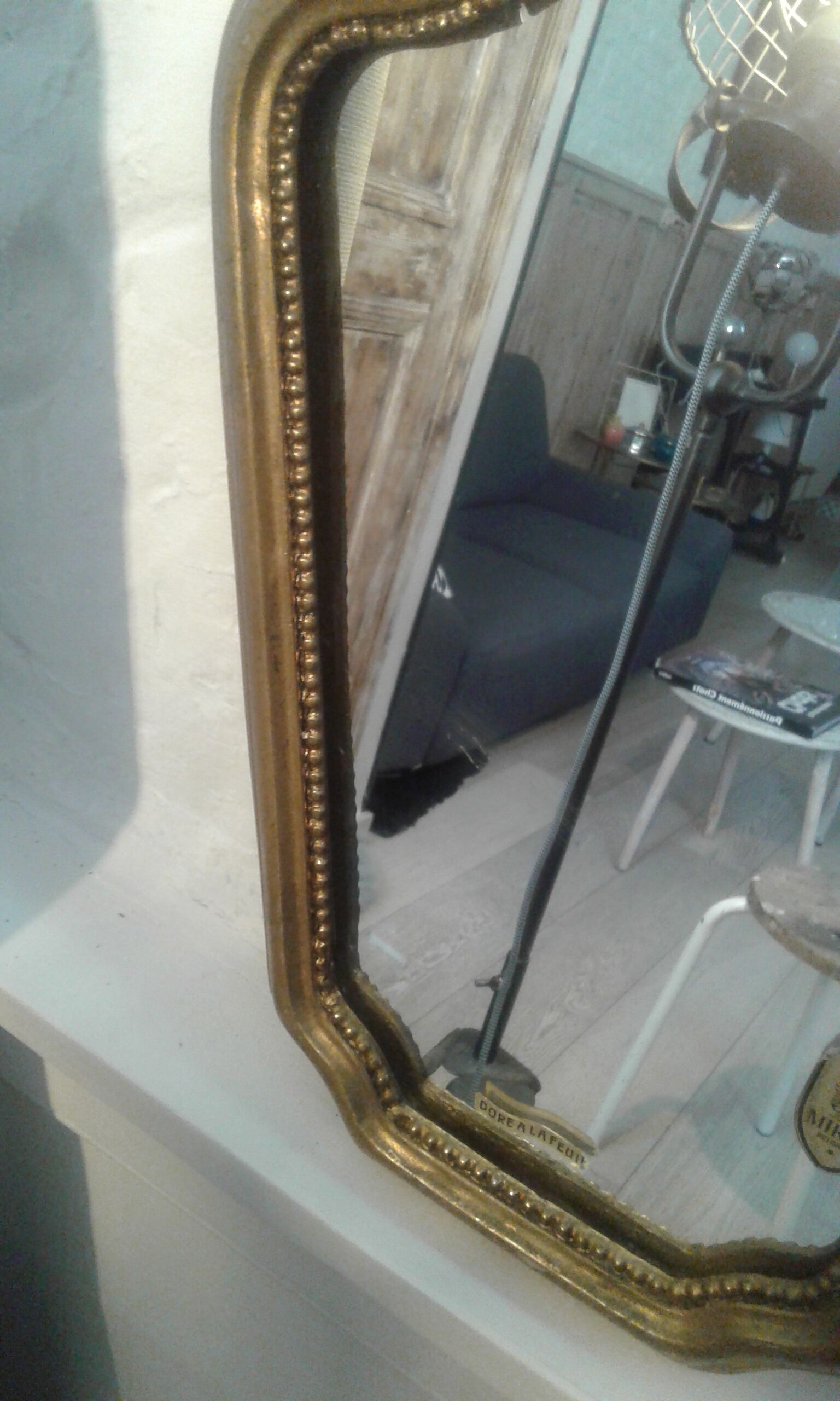 Golden mirror 25x39cm