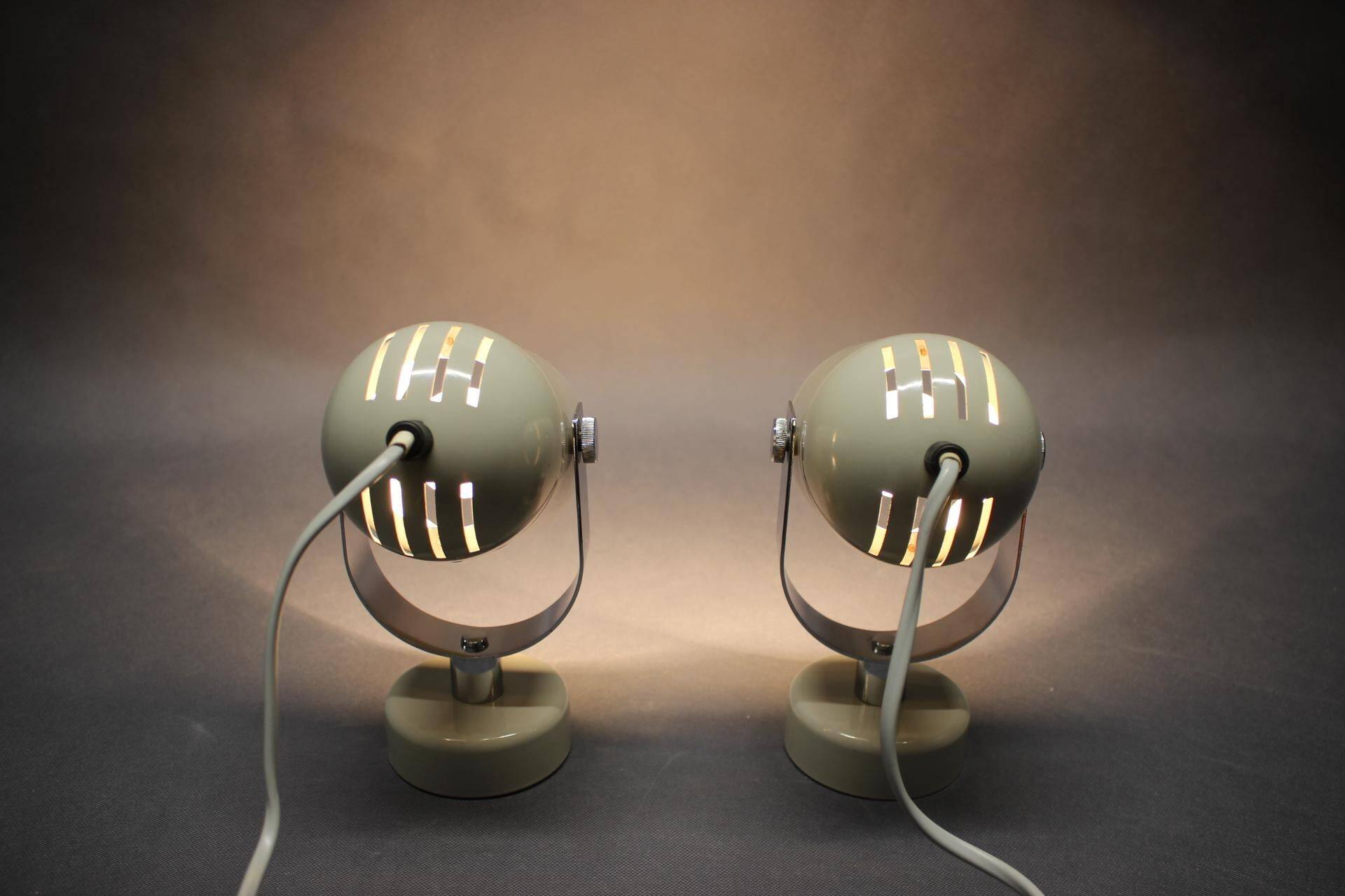 Pair of Mid-Century Wall Lamps by Stanislav Indra, Czechoslovakia, 1970s
