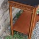 Art deco engraved wood side table
