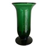 XXL mid-century Medici vase in Empoli glass Italian work 1960