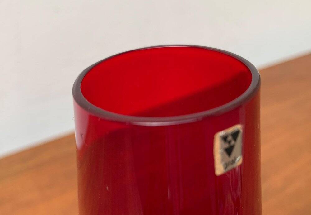 Vase en verre minimaliste allemand milieu du siècle de Gral, années 1960