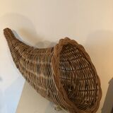Vintage rattan basket Horn of plenty
