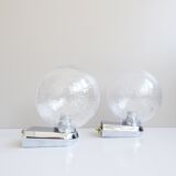 Chrome mirror light with glass ball