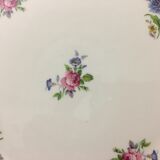 Plat de service rond “ lourioux foëcy “avec motifs de fleurs.