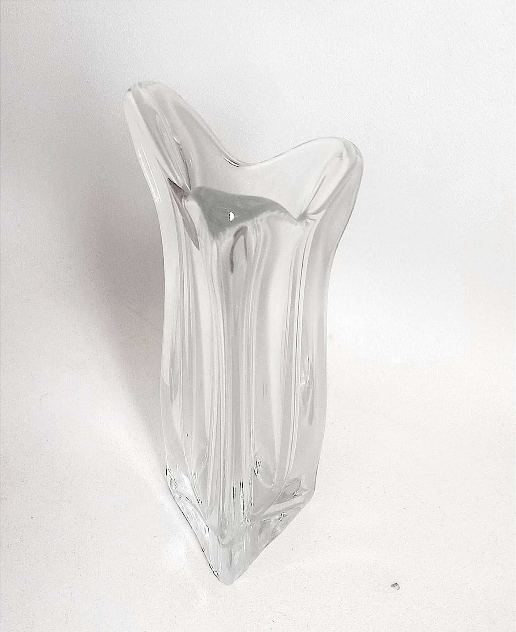 Vase cristal Lux Glass Années 50 Hauteur 27,5 cm