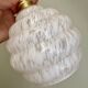Vintage globe wall light in white Clichy glass