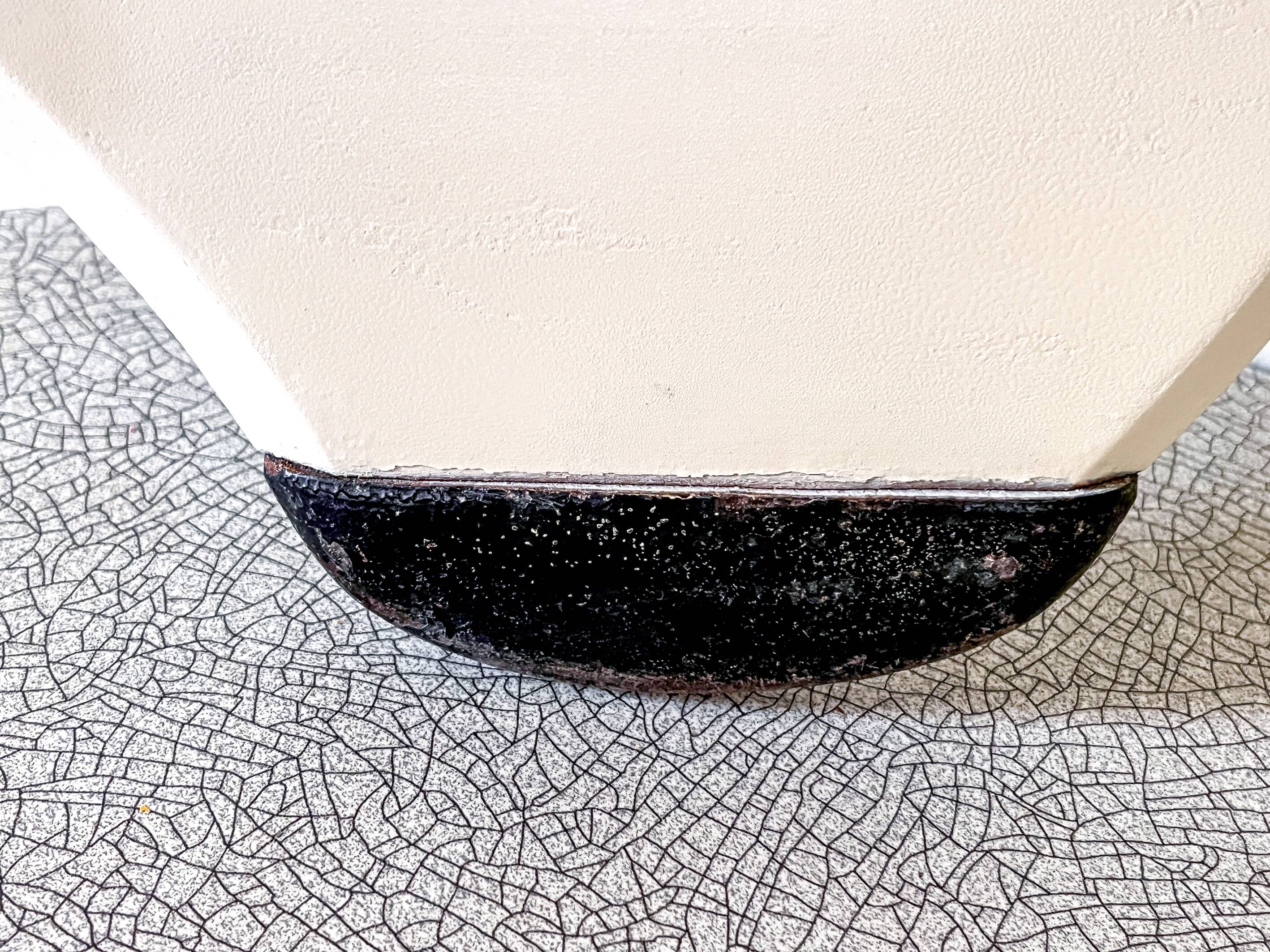 Borda wooden pond sailboat "Le Chat", navigable antique toy.