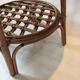 Table basse en rotin et osier vintage