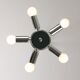 Lampe de plafond vintage en chrome et opaline italienne, années 80