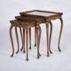 Vintage Nesting Tables with Rattan and Glass Top by Jason Møbler, 1960s, Set of 3