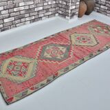 Vintage Handknotted Wool Runner Rug sku 2061
