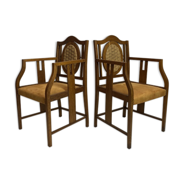 Fauteuils de Hans Vollmer pour Prag-Rudniker Korbwaren Viena
