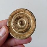 Pair of antique Empire furniture knobs from the 19th century in gilded bronze.