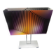 Lamp op art kinetic movement Vasarely Cruz Diez plexiglass and metal