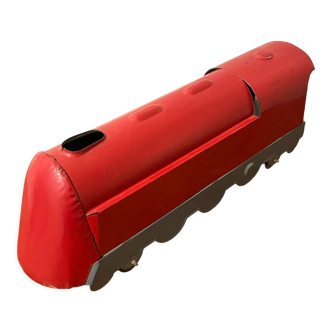 Locomotive rouge en tôle années 60