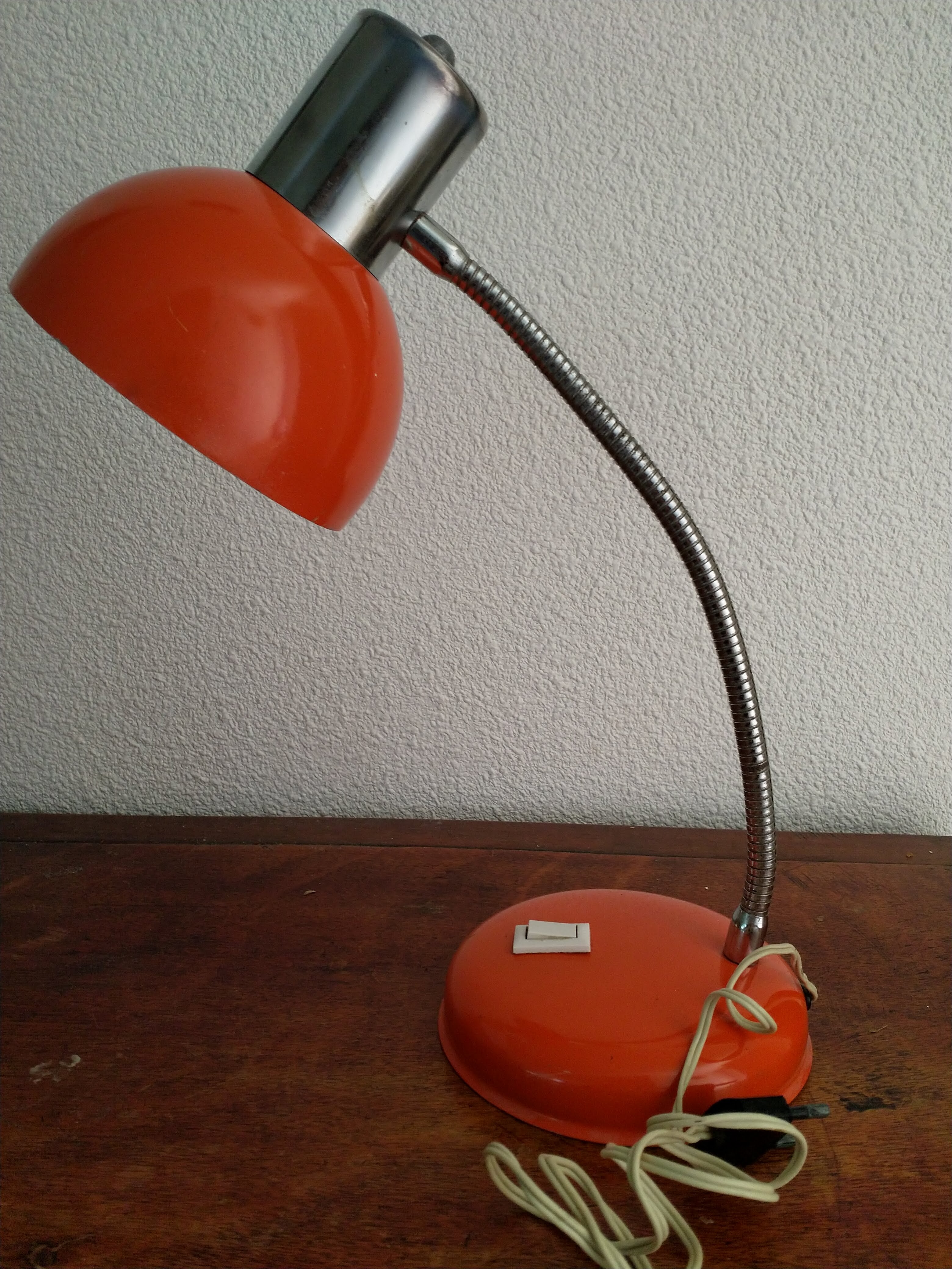 Lampe de bureau, vintage, rouge