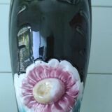 Barbotine vase 1900 signed Gustave de Bruyn