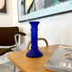 Polished glass candle holder