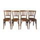 4 chairs Baumann bistrot 1925 sitting wood, "patina bistro of the corner"