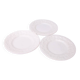 3 white dessert plates Creil et Montereau